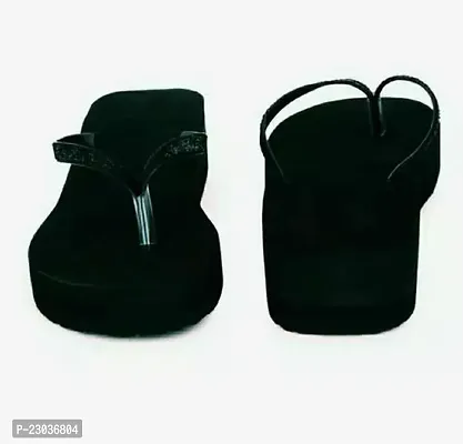 Elegant Black Gola Bhalu Women Medium Sandals Pack Of 1 For Women-thumb0