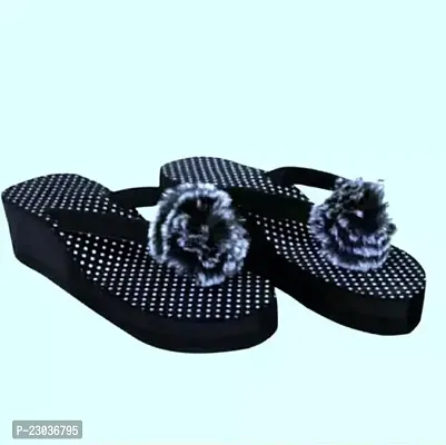 Elegant Black Dots Women Medium Belli Phool Sandals Pack Of 1 For Women
