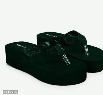 Elegant Black And White Patti Women Medium Sandals Pack Of 2 For Women-thumb2
