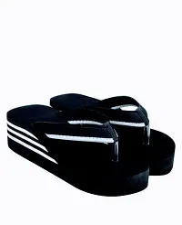 Elegant Black And White Patti Women Medium Sandals Pack Of 2 For Women-thumb2