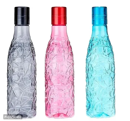 Stylish Plastic Water Bottle Set Of 3-thumb0