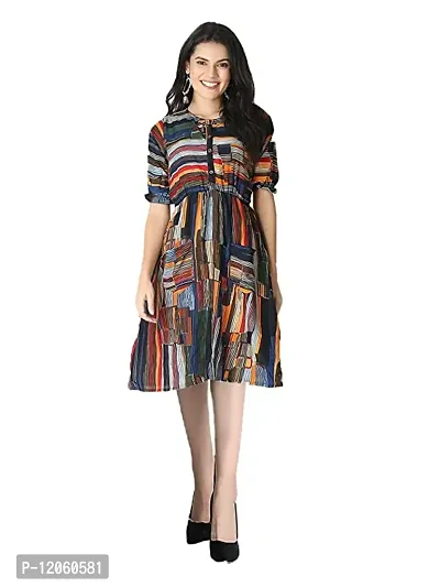 Stylish Crepe Self Design Dresses For Women-thumb0