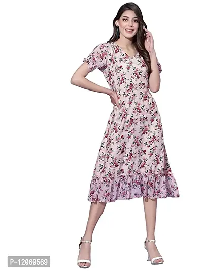 Stylish Crepe Printed Dresses For Women