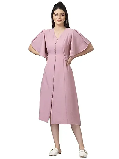 Stylish Crepe Solid Dresses For Women