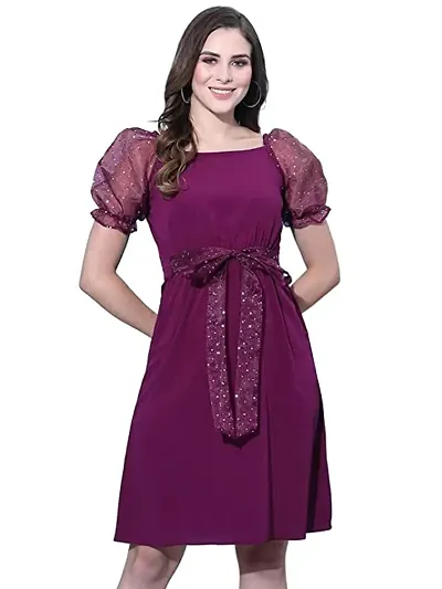 Stylish Crepe Embellished Dresses For Women