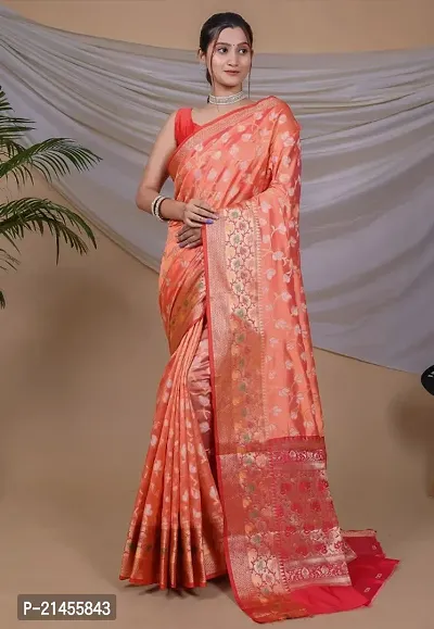 Fancy Net Saree with Blouse Piece for Women-thumb0