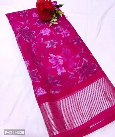 Fancy Georgette Saree with Blouse Piece for Women-thumb0