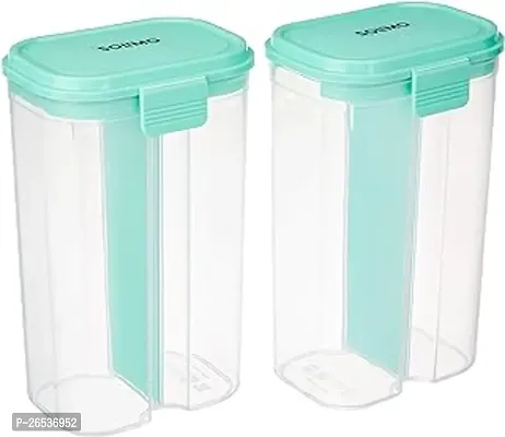 Stylish Plastic Jars And Containers Set Of 2