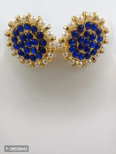 Sreevee Handmade Blue Kemp Stone Jewellery set for Women-thumb5