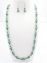 Sreevee Handmade Green Pearl Jewellery Set For Women-thumb1