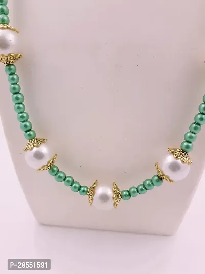 Green Pearl Jewellery Set For Women and Girls-thumb4