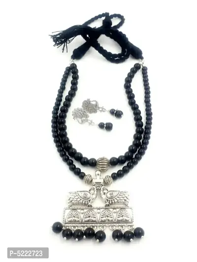Black  beads Jewellery Set for women-thumb0