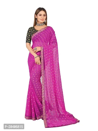Classic Chiffon Woven Saree with Blouse piece