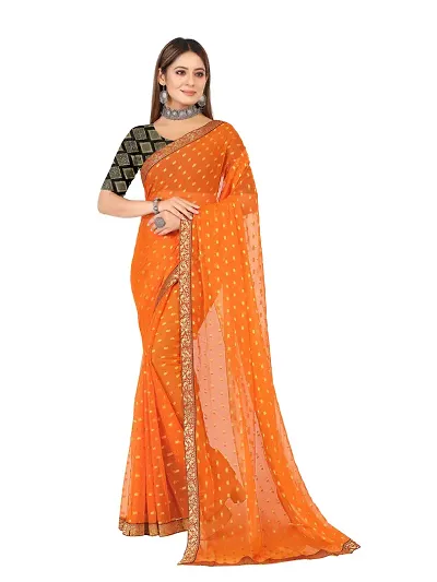 Best Selling Chiffon Saree with Blouse piece