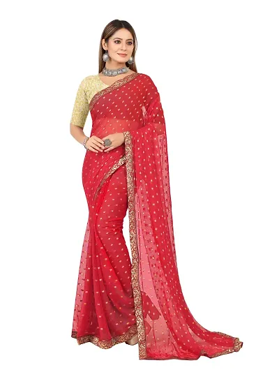 Best Selling Chiffon Saree with Blouse piece