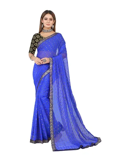 Best Selling Chiffon Saree with Blouse piece