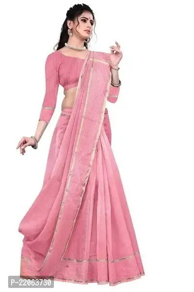 Fancy Cotton Silk Saree with Blouse Piece for Women