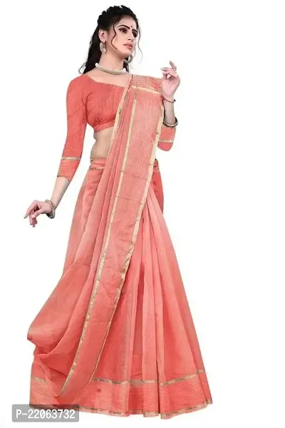 Fancy Cotton Silk Saree with Blouse Piece for Women-thumb0