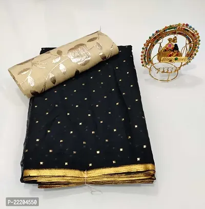 Fancy Chiffon Saree with Blouse Piece for Women-thumb0