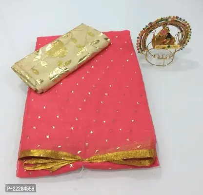 Fancy Chiffon Saree with Blouse Piece for Women