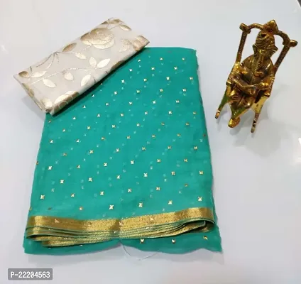 Fancy Chiffon Saree with Blouse Piece for Women