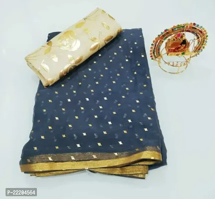 Fancy Chiffon Saree with Blouse Piece for Women