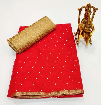 Fancy Chiffon Saree with Blouse Piece for Women