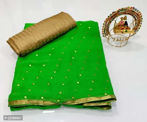 Fancy Chiffon Saree with Blouse Piece for Women