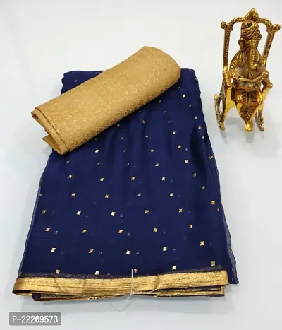 Fancy Chiffon Saree with Blouse Piece for Women