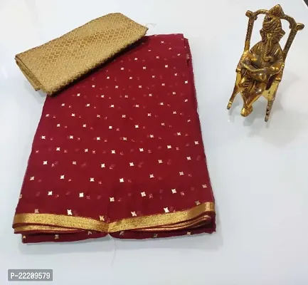 Fancy Chiffon Saree with Blouse Piece for Women