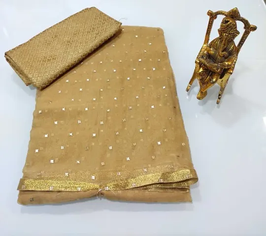 Elegant Chiffon Saree with Blouse piece 