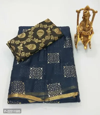 Fancy Chiffon Saree with Blouse Piece for Women