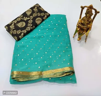 Fancy Chiffon Saree with Blouse Piece for Women