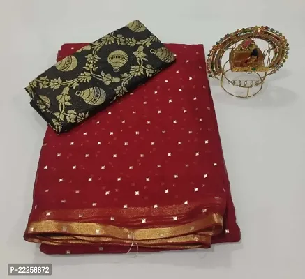 Fancy Chiffon Saree with Blouse Piece for Women