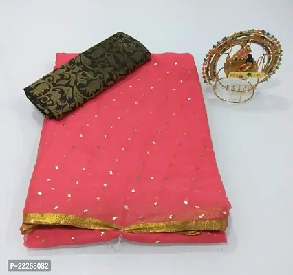 Fancy Chiffon Saree with Blouse Piece for Women