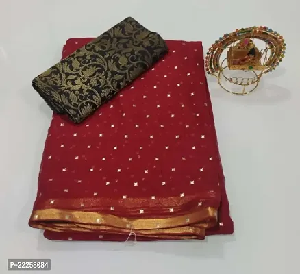 Fancy Chiffon Saree with Blouse Piece for Women