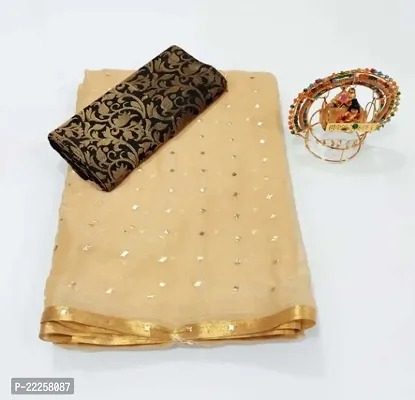 Fancy Chiffon Saree with Blouse Piece for Women-thumb0