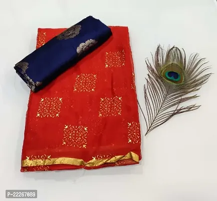 Fancy Chiffon Saree with Blouse Piece for Women-thumb0