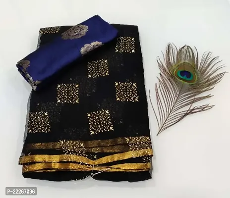 Fancy Chiffon Saree with Blouse Piece for Women