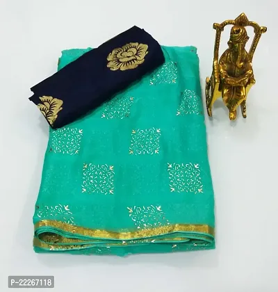 Fancy Chiffon Saree with Blouse Piece for Women