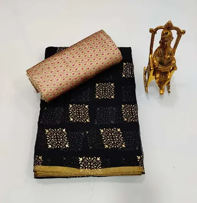 Elegant Chiffon Saree with Blouse piece 