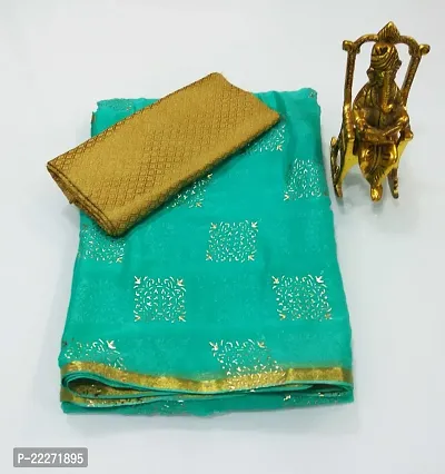 Fancy Chiffon Saree with Blouse Piece for Women