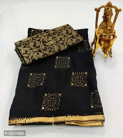 Fancy Chiffon Saree with Blouse Piece for Women