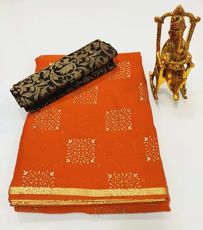 Fancy Chiffon Saree with Blouse Piece for Women