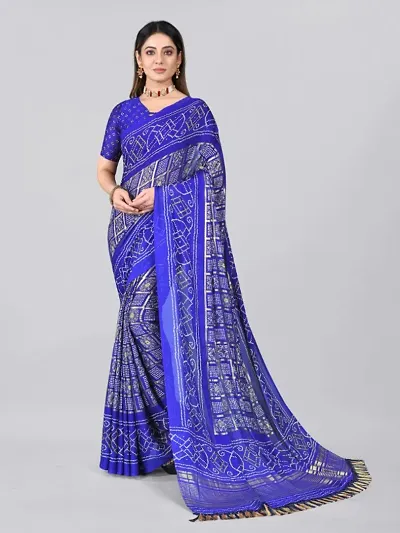 Attractive Chiffon Saree with Blouse piece 