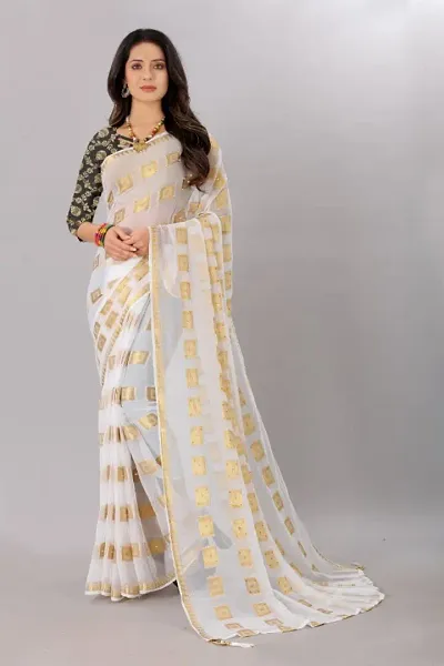 Elegant Chiffon Saree with Blouse piece 