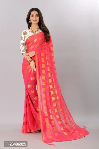 Classic Chiffon Saree with Blouse piece for Women