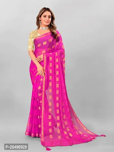 Classic Chiffon Saree with Blouse piece for Women