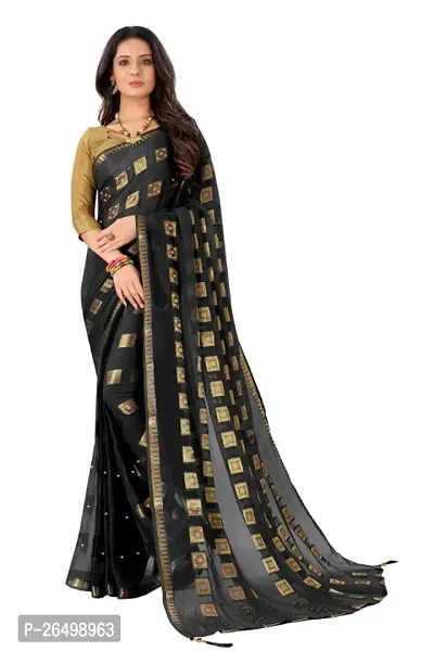 Classic Chiffon Saree with Blouse piece for Women