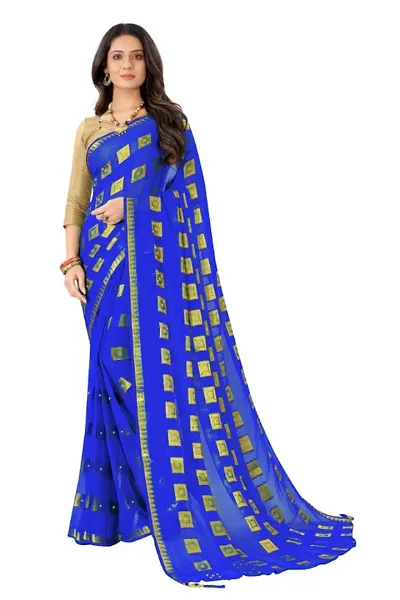 Classic Chiffon Saree with Blouse piece for Women